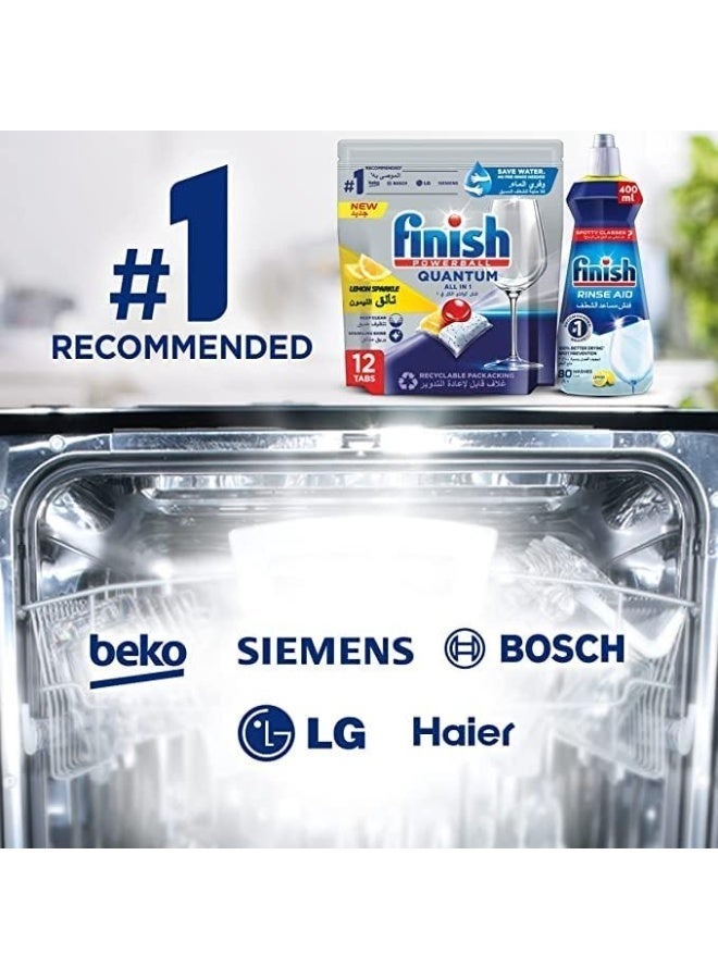 فنيش أقراص غسيل الأطباق فنش كوانتم الكل في 1 - قوة تنظيف ولمعان فائق - 12 قرص - Image 3